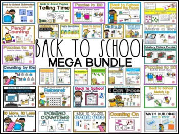 Preview of Back to School Math Activities MEGA Bundle