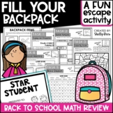 Back to School Math Activities | Math Escape Room Challenge