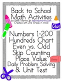 Back to School Math Activities and Problem Solving Mega Pack