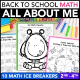 Back to School Math Activities for 2nd, 3rd, 4th Grade - A