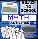 Back to School Math Activities for Middle School