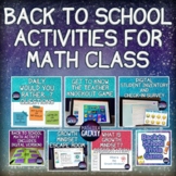 Back to School Math Activities for Middle School