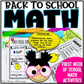 Preview of Back to School Fun Math Activities | First Day of School Math Craft | First Week