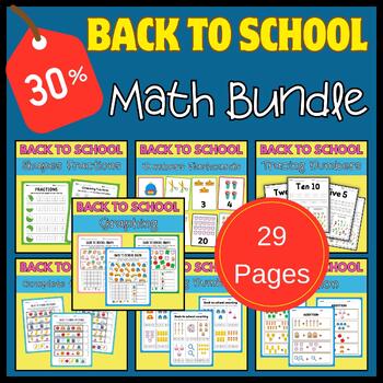 Preview of Back to School Math Activity Bundle 30% OFF - Beginning of the Year Worksheets