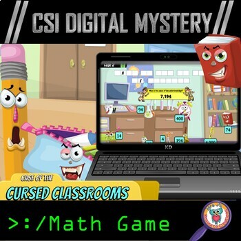 Preview of Back to School Math Activity - CSI Digital Math Mystery Escape Room Game