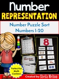 Number Sense (Numbers 1-20) Number Representation Puzzle Sort
