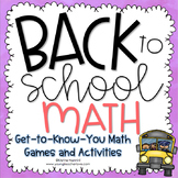 Back to School Math- All About Me Activities - Getting to 