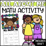 Back to School Math All About Me Activity and Craftivity -