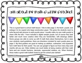Back to School Math All About Me Puzzle Poster Project