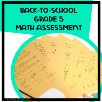 Preview of Back to School Math Assessment with all elementary concepts to grade 5