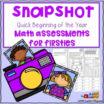 Preview of Back to School Math Baseline Assessment for First Graders