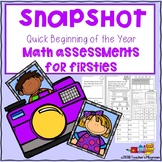 Back to School Math Baseline Assessment for First Graders