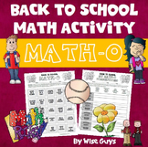 Back to School Math Bingo Game