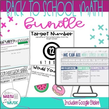 Preview of Back to School Math Bundle