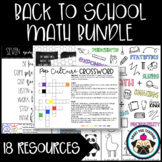 Back to School Math Bundle - Welcome Letter, Activities + More