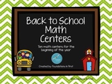 Back to School Math Centers