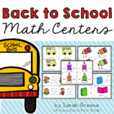 Back to School Math Centers