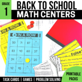 Back to School Math Centers for the First Week of School -