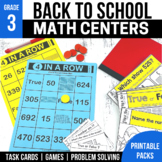 Back to School Math Centers for the First Week of School -