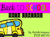 Back to School Math Centers {with numbers to 20}