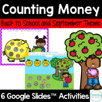 Preview of Back to School Math | Counting Coins Google Slides™ | 3rd Grade