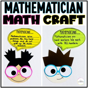 Preview of Back to School Math Craft Activity | Students are Mathematicians Craft & Writing