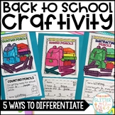 Back to School Math Craft-Differentiated