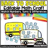 Back to School Math Craft l Number Matching Bus Craft l Fi