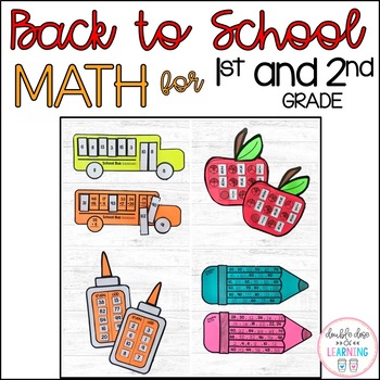 Preview of Back to School Math Crafts Differentiated for both *1st and 2nd Grade*