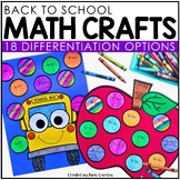Back to School Math Crafts First Day Apple Bus August Bull
