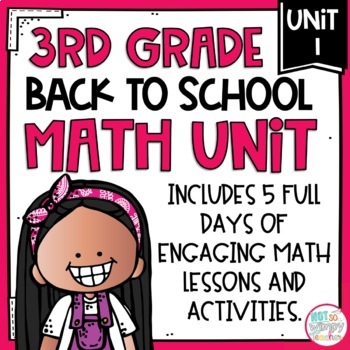 Preview of Back to School Math Unit with Activities for THIRD GRADE