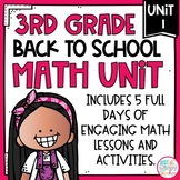 Back to School Math Unit with Activities for THIRD GRADE