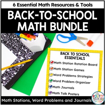 Preview of Back to School Math Essentials for Math Stations, Math Talk, and Word Problems