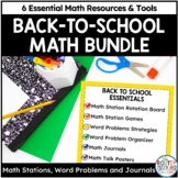 Back to School Math Essentials for Math Stations, Math Tal