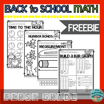 Preview of Back to School Math First Grade Freebie