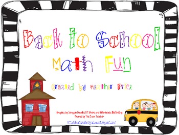 Preview of Back to School Math Fun ***FREEBIE***
