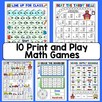 Back To School Math Games - 2Nd Grade By Math Mojo | Tpt