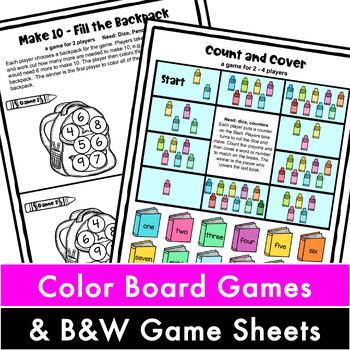Back To School Math Games First Grade: Beginning Of The Year Activities