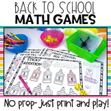 Back to School Math Games | Math Center Games