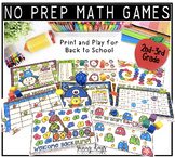 Back to School Math Games - Print and Play!