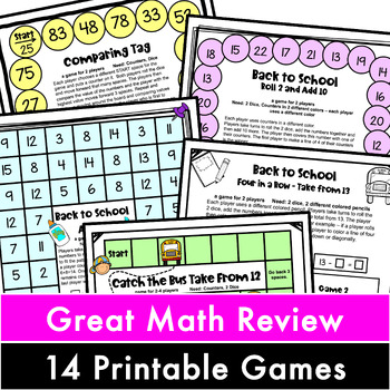 Back To School Math Games Second Grade: Beginning Of The Year Activities