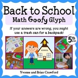 Back to School Math Goofy Glyph for 5th grade | Art + Math