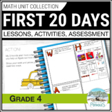 First 20 Days of Math: Back to School Review Activities & 