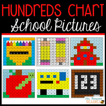 Preview of Back to School Math - Hundreds Chart Mystery Pictures