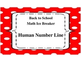 Back to School Math Ice Breaker Human Number Line