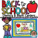 Back to School Math & Literacy Centers