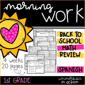 Preview of Back to School Math Morning Work in Spanish