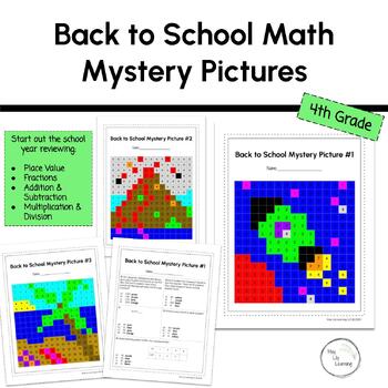 Preview of Back to School Math Mystery Picture