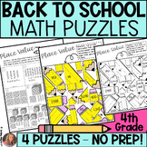 Back to School Math Activities 4th Grade | Back to School 