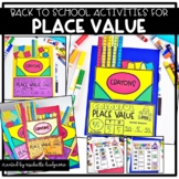 Back to School Math Place Value 1st grade 2nd grade